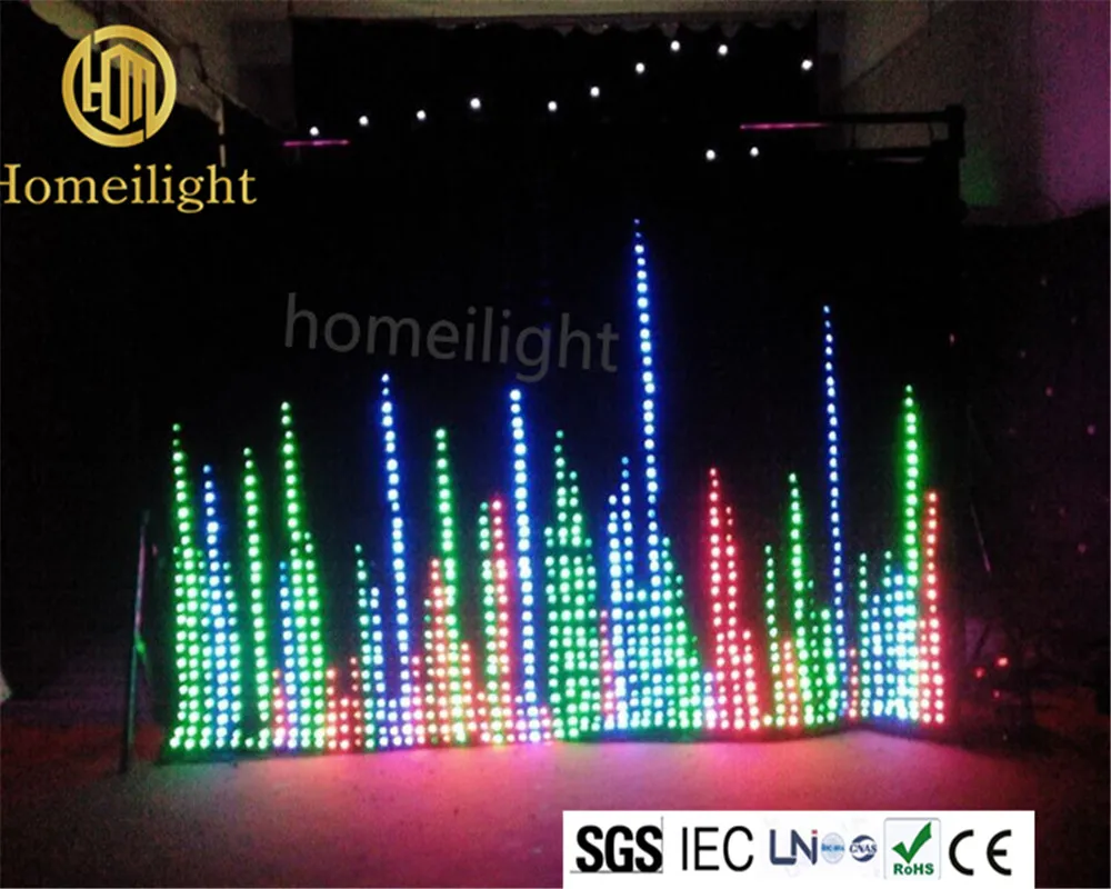 P10CM RGB DJ матрица Parttern 2*3 м Led видео занавес для диско YY фон сценическое шоу |