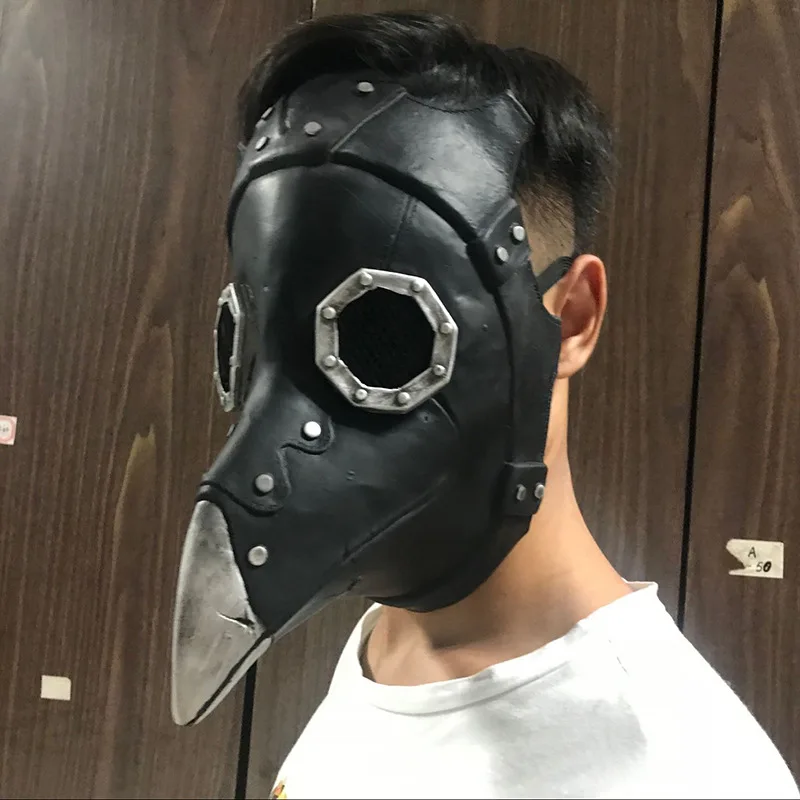 Латексная Маска для Хэллоуина доктор ворона длинный нос стимпанк|Аксессуары