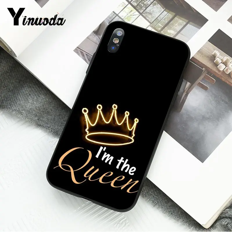 Мультяшный корона король и королева чехол для телефона iphone 12 11 Pro Max 6S 6plus 7 8plus X Xs MAX