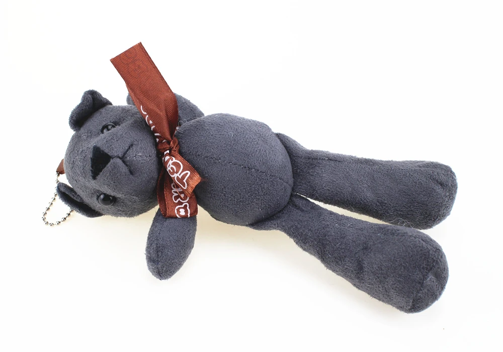 18 см милый Мишка чучела и плюшевый мишка мешок украшения животных маленький