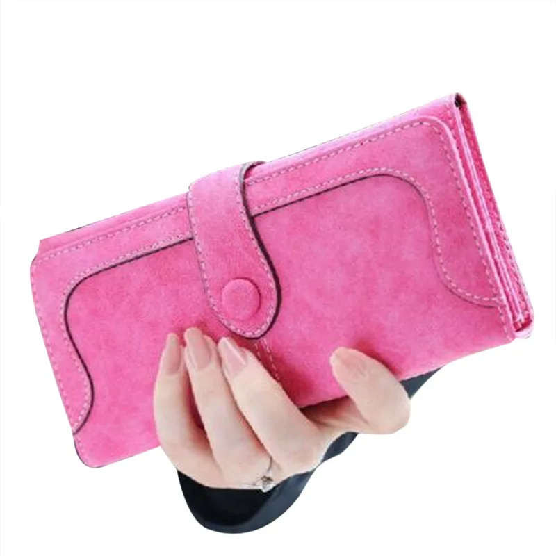 rose red LITTHING, модные женские кошельки, длинный стильный многофункциональный кошелек, кошелек из искусственной кожи, женский клатч, держатель для карт Carteira - Цвет: rose red