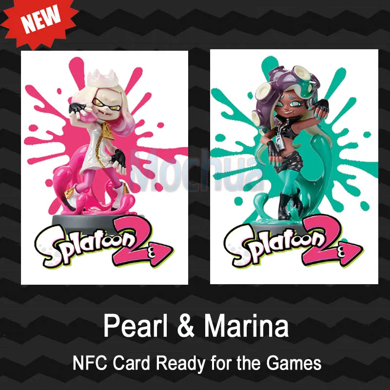 Pearl and Marina Splatoon 2 последняя NFC карта Octoling Boy Octoling Girl Octoling Squid Inkling - Цвет: Pearl and Marina