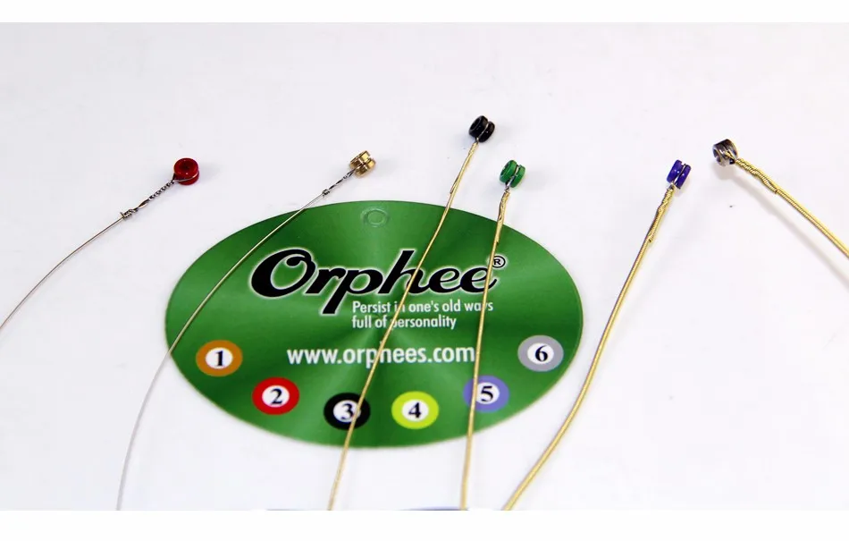 10 комплектов Orphee TX640 цветные Фосфористые строки для гитары (012 053)|acoustic guitar strings