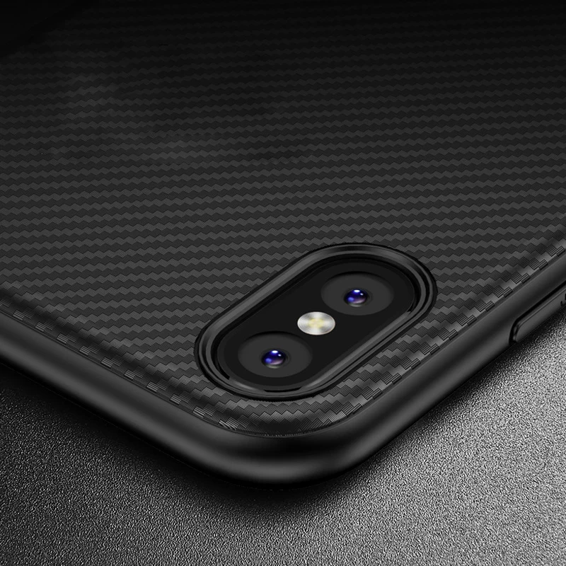For iPhone 11 Pro Max 11Pro XS XR 6 6s 7 8 Plus X Case Silicone Phone Cover Soft TPU Carbon Fiber Bumper Funda |