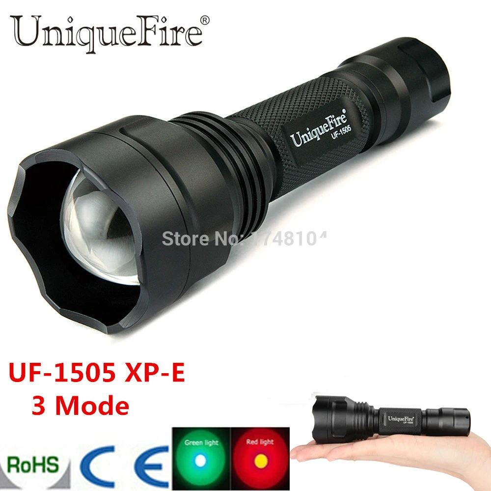 UniqueFire UF1505 XP E зеленый/красный светодиодный фонарь с масштабируемым фонариком