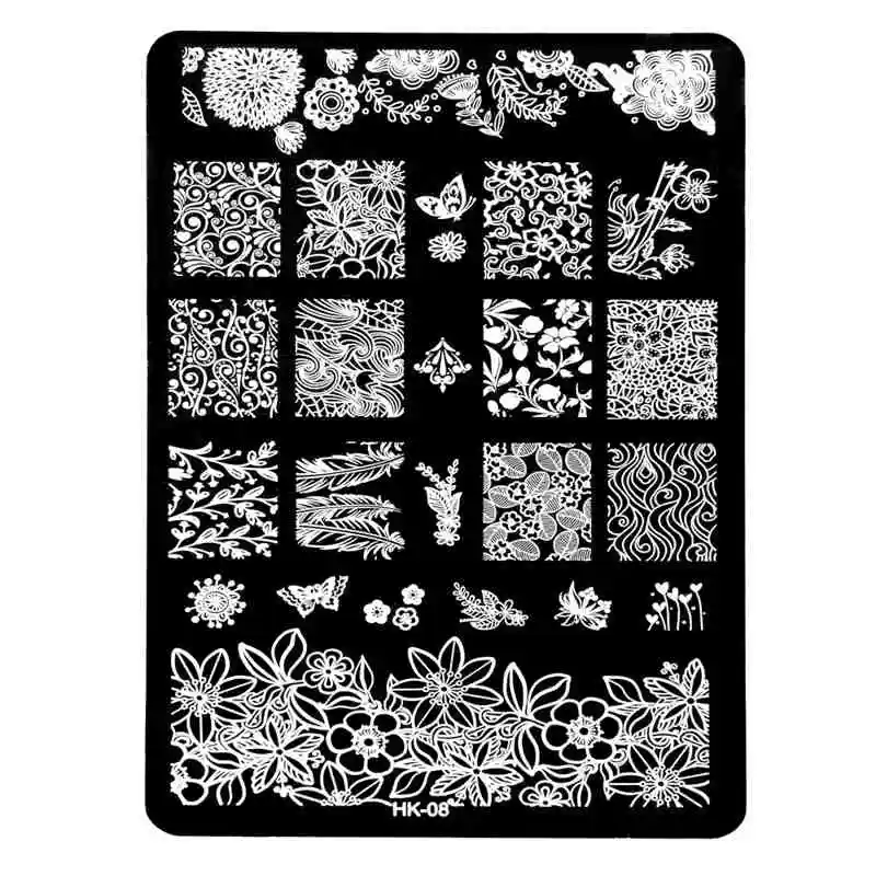 DIY Художественный штамп с изображением для ногтей штамповочные пластины Шаблон