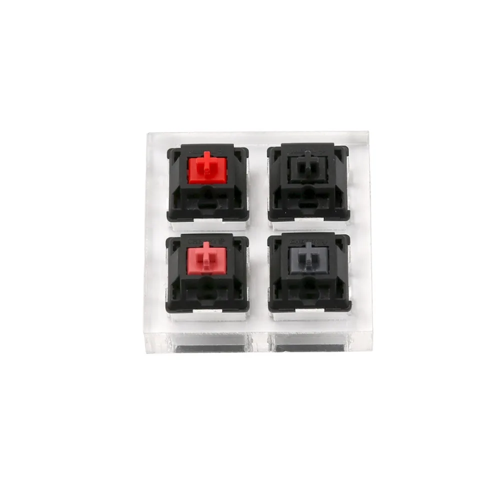 4 Cherry MX бесшумные переключатели прибор для проверки Клавиатуры Комплект прозрачные брелки пробоотборник печатной платы механическая клавиатура полупрозрачные брелоки инструмент тестирования o