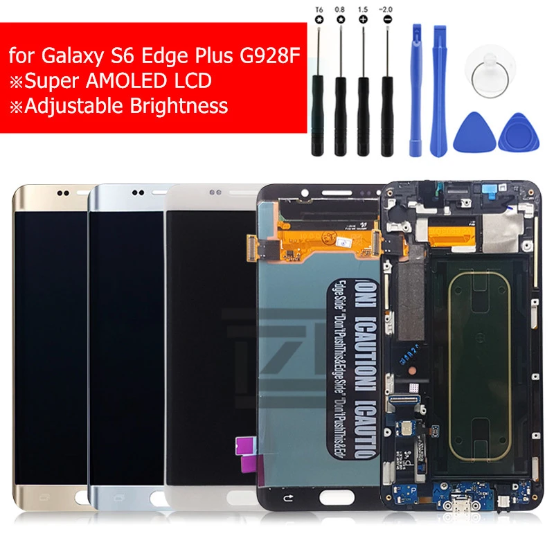 Для samsung Galaxy S6 Edge Plus G928F ЖК дисплей сенсорный экран с рамкой дигитайзер сборка