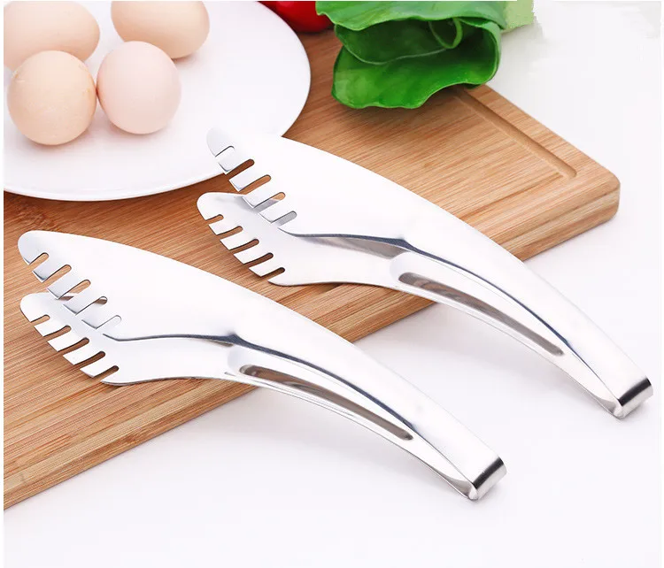 1 шт. нержавеющая сталь зажим для хлеба серебряные щипцы еды принадлежности