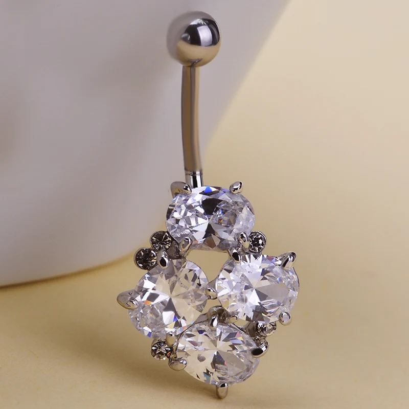 Потрясающий вид Панк горный хрусталь сексуальный пирсинг тела пупок пупка