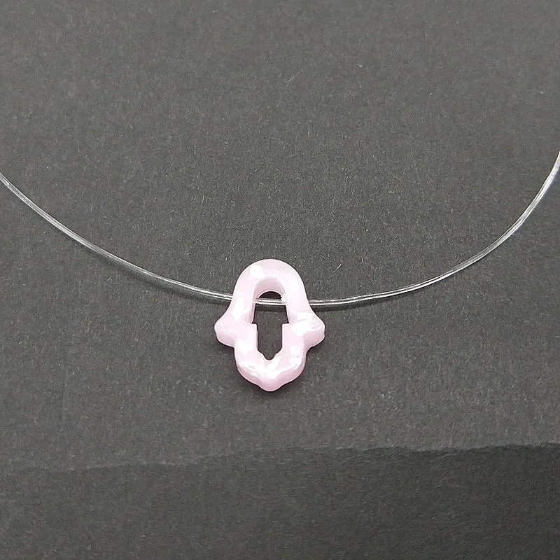 XL010-9 Прозрачное ожерелье-чокер для женщин Fatima Mano De Bijoux ручная подвеска индивидуальное модное ожерелье s регулируемое ювелирное изделие 18 цветов - Окраска металла: XL010-9