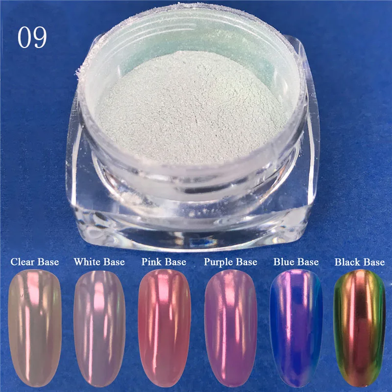 08 1 шт неоновый блеск-Порошок Хамелеон зеркало с русалкой блестит Nailart пигмент ногтей Пыль УФ гель голографический порошок для ногтей - Цвет: 08