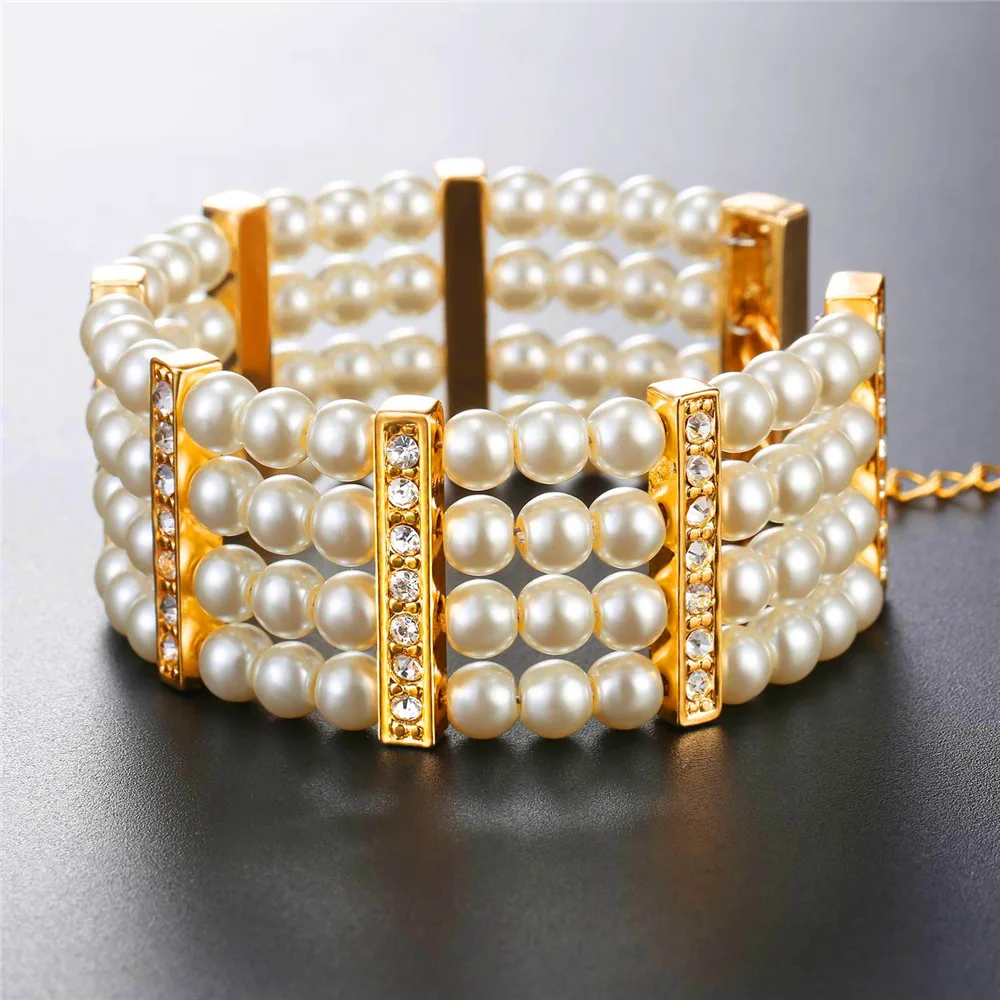 Широкий браслет в стиле K POP Элегантный женский прозрачный золотого цвета