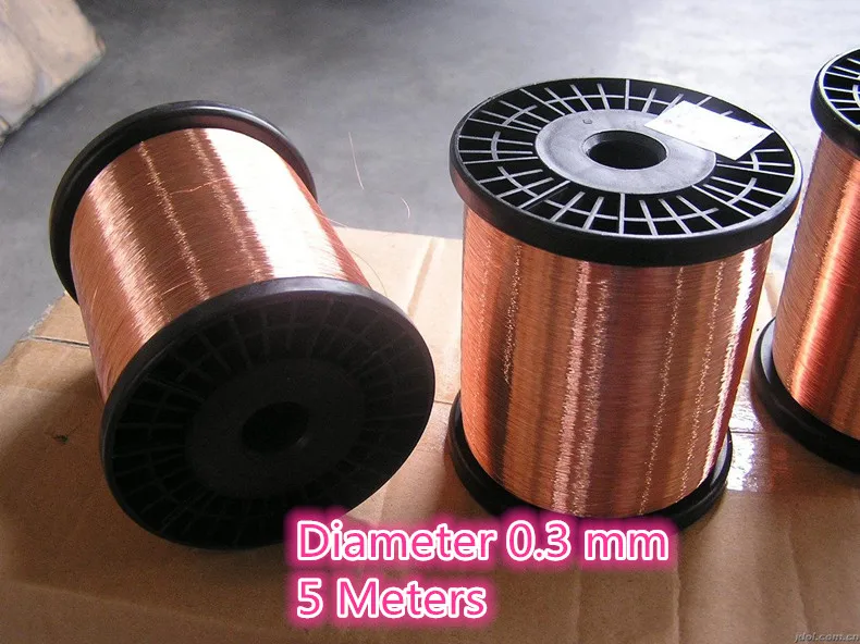 0.3mm 1 шт./5 м CW001 диаметр 0,2/0,3/0,4/0,5/0,6/0,8 мм медная линия T2 меди медная проволока в убыток - Цвет: 0.3mm