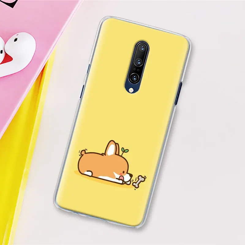 Мультяшная собака корги Шиба ину чехол для Oneplus 7 Pro 6 7 6T 5T жесткий чехол-накладка для мобильного телефона Coque