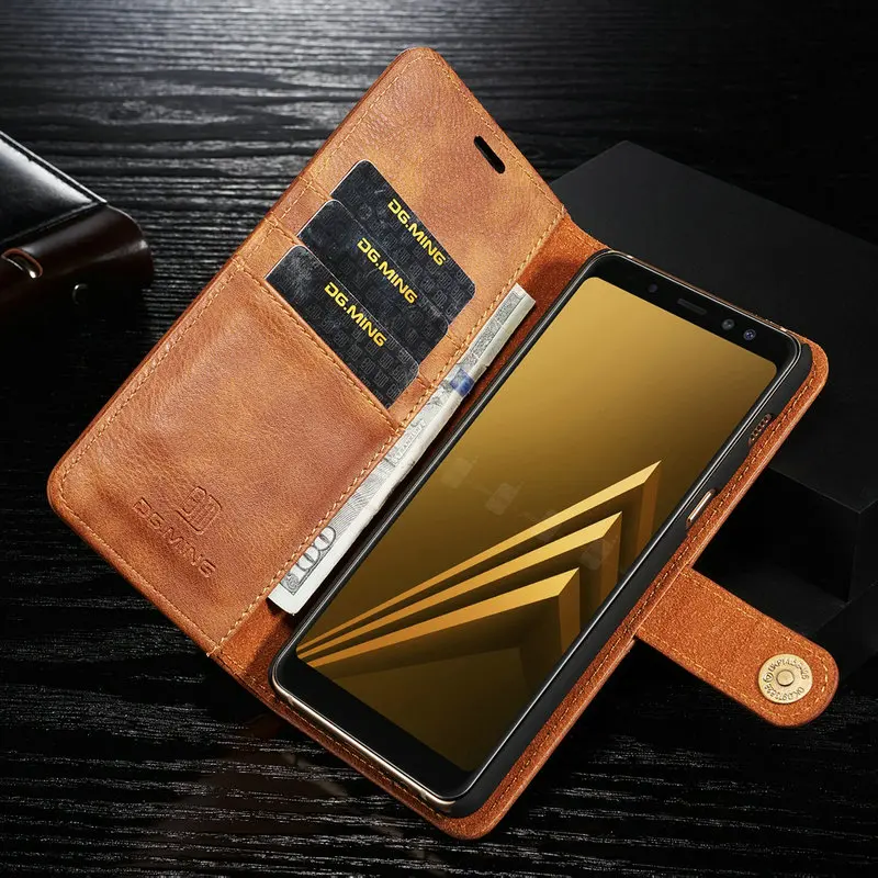 Кожаный чехол-бумажник DG.MING для Samsung Galaxy A320 A6 A7 A8 Plus A9 2018 чехол A21S A31 A51 A71 A81 A91 M30S M31S M51