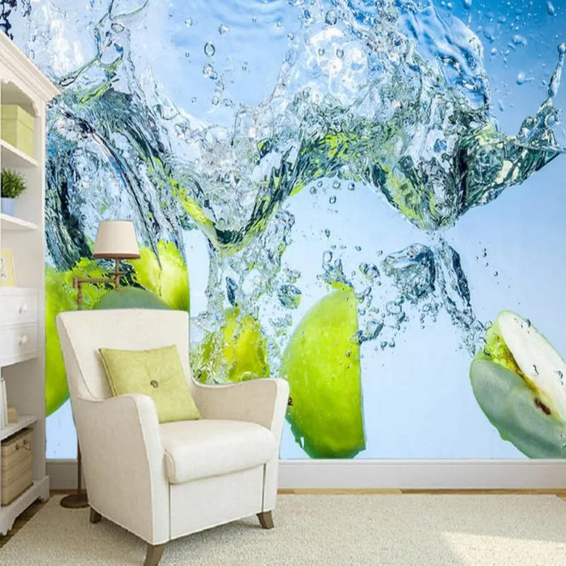 Обои 3d на заказ красивые движущиеся воды оранжевый ТВ фон декоративная роспись