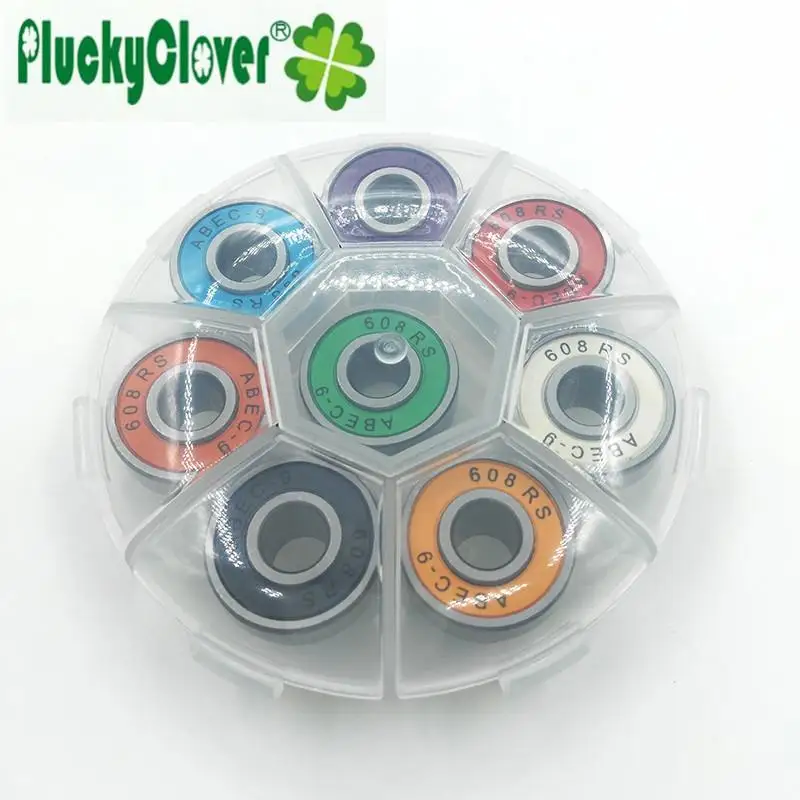 Skateboard Parts Combo~8pcs Abec9 Integrated Spacer Skateboard Bearings 608rs Longboard T-tool Skateboard Truck Bearings Wheels