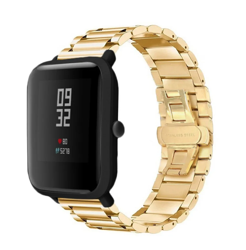 Модные часы-браслет из нержавеющей стали ремешок для Xiaomi Huami Amazfit Bip Молодежные часы jl. 17