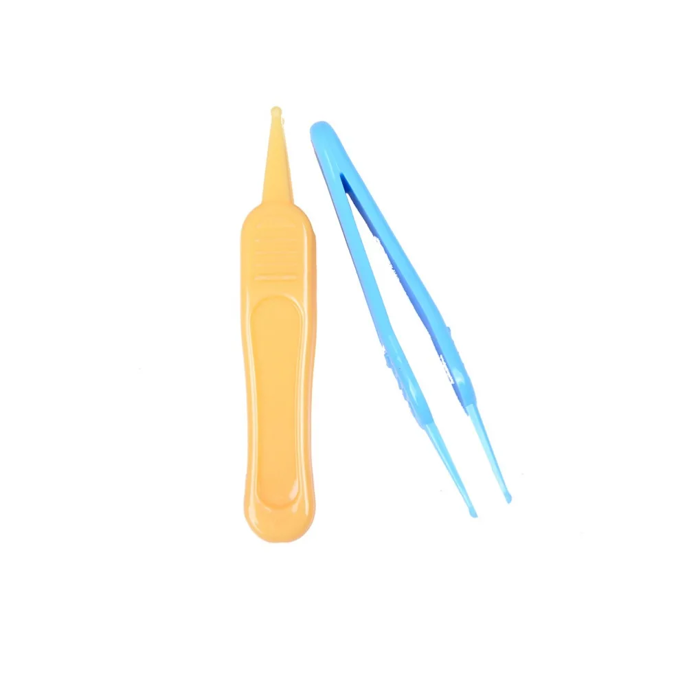 Безопасный пластиковый пинцет для ухода за ребенком младенцев чистки пупка 1