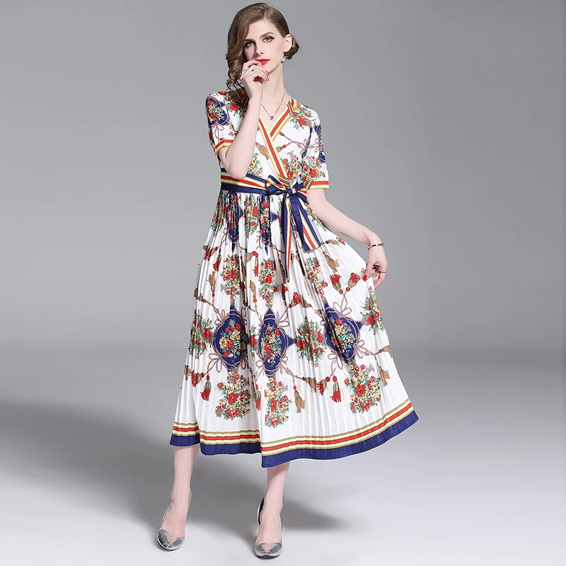 Новые летние женские платья с принтом бантом и богемные | Женская одежда