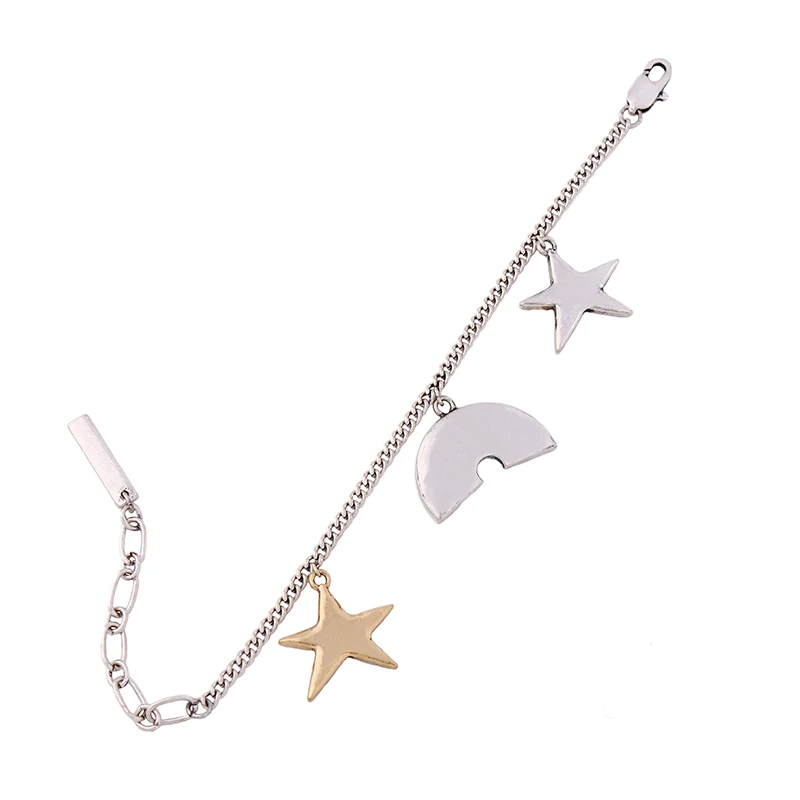 Vintage Retro Silver Color Full Crystal Moon Stars Bracelet V2272 | Украшения и аксессуары