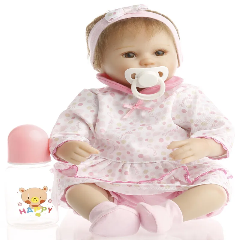 SanyDoll 18 дюймов 42 см силиконовые куклы для новорожденных Реалистичная кукла