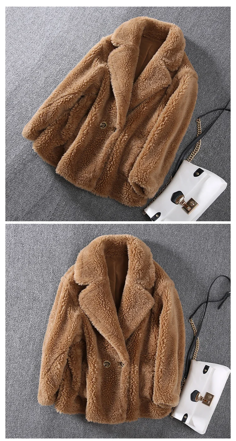 PUDI T18004 женские зимние теплые натуральная шерсть мех Короткая куртка жилет пальто для девочек Женская куртка пальто
