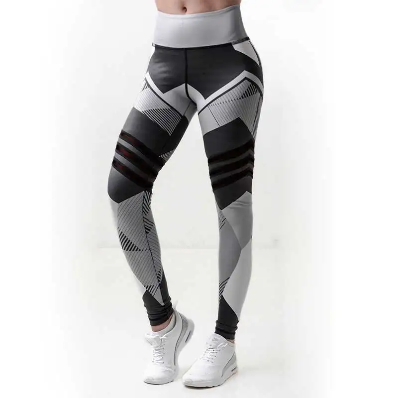 Спортивные женские леггинсы с высокой талией для фитнеса тренировок