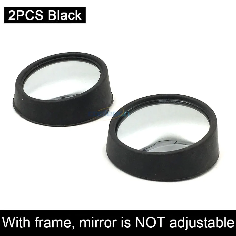 not adjustable 2pcs HD Автомобильное Зеркало для слепых зон с регулируемым углом обзора 360 градусов, круглое выпуклое автомобильное боковое зеркало заднего вида, безопасное вождение - Цвет: not adjustable 2pcs