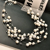 zn fashion necklaces for women 2021 statement necklace chain pearl necklace banquet wedding for women gifts
