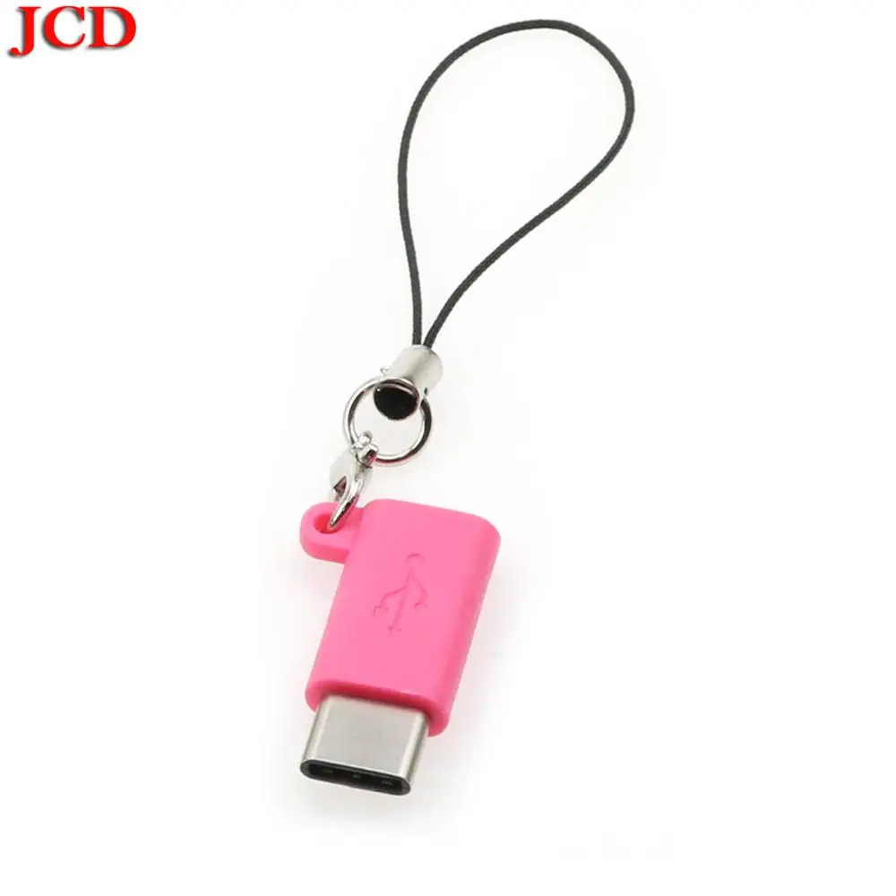 roseo JCD для Micro USB для Xiaomi женский Тип C 3,1 штепсельный кабельный переходник круглый кабель для зарядки и синхронизации данных USB C конвертер для samsung S8/для LG G5 G6 - Цвет: roseo