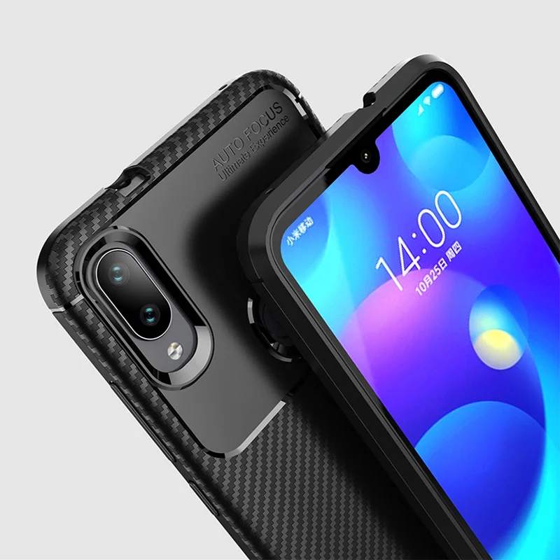 Ударопрочный чехол для телефона Xiaomi Mi 9 9SE Mi9 SE из углеродного волокна ТПУ материал