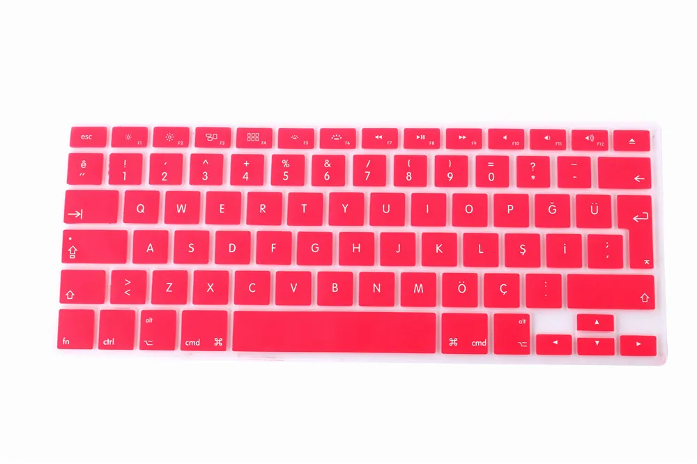 Розовый Чехол для клавиатуры ноутбука для macbook air 13 pro 15 дюймов A1466 A1502 A1278 A1398 ЕС кремния Турция клавиатура с подсветкой крышка защитная пленка - Цвет: Розовый