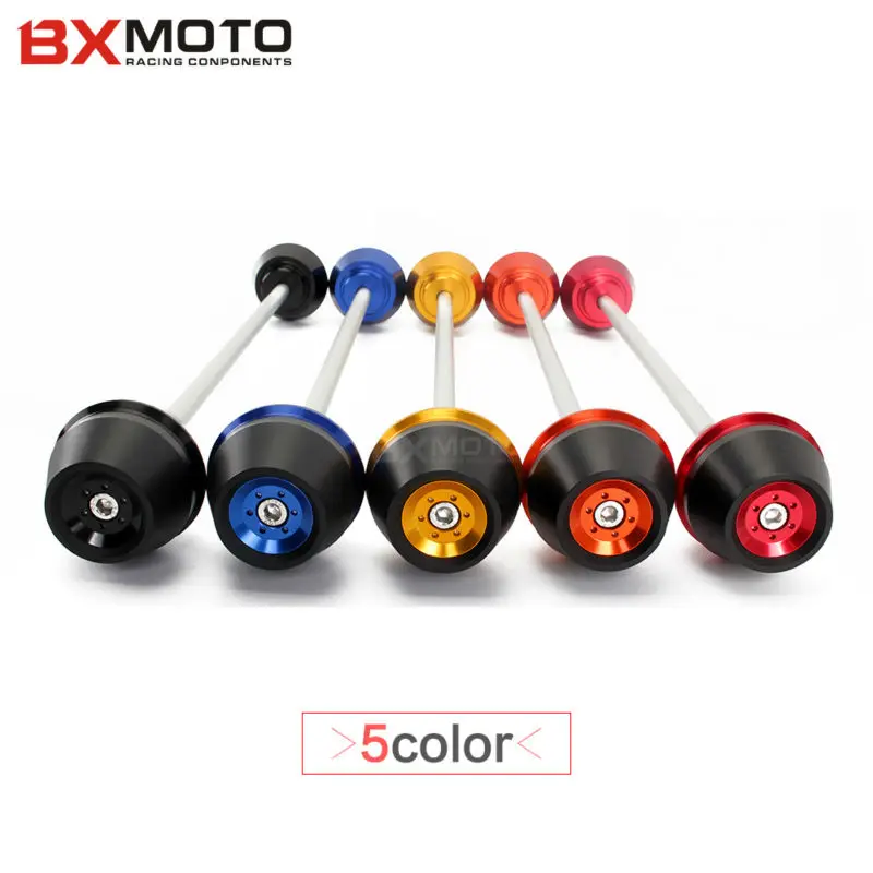 

Motorcycle accessories Front&Rear Axle Fork Crash Sliders Cap Wheel Falling Protection Guard For Yamaha MT09 MT-09 2014-2015