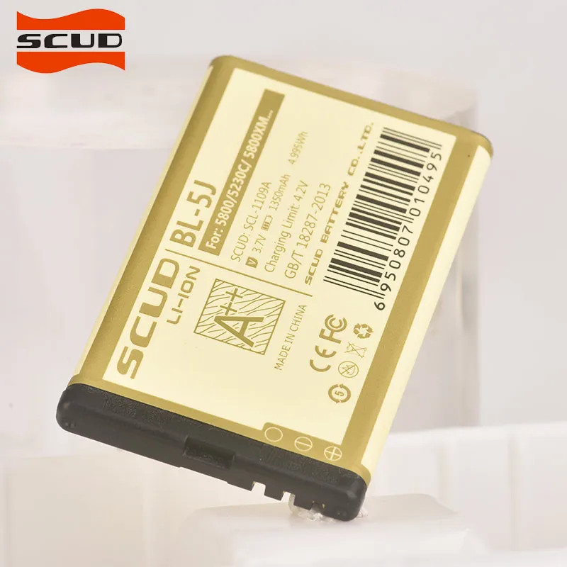 Аккумулятор SCUD для телефона Nokia5230 5232 5800 5900 C3 N900 X6 X9 BL 5J Lumia 520/525/526 BL5J 1997 2017|bl5j