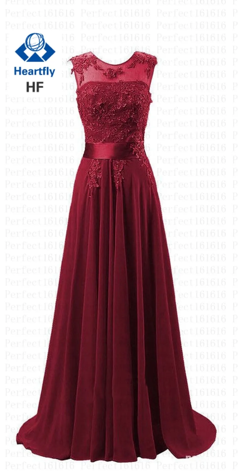 ANGELSBRIDEP шифоновые платья подружки невесты с прозрачной горловиной длинное платье