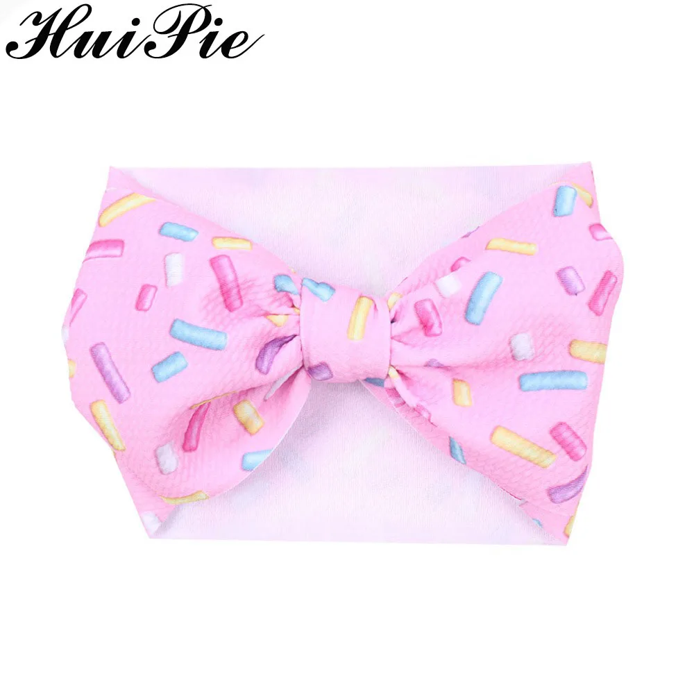 

10 шт./лот 2019 модная большая повязка на голову для девочек с узелком, арбузом, единорогом, цветочным принтом, повязка на голову в горошек, Детские аксессуары для волос