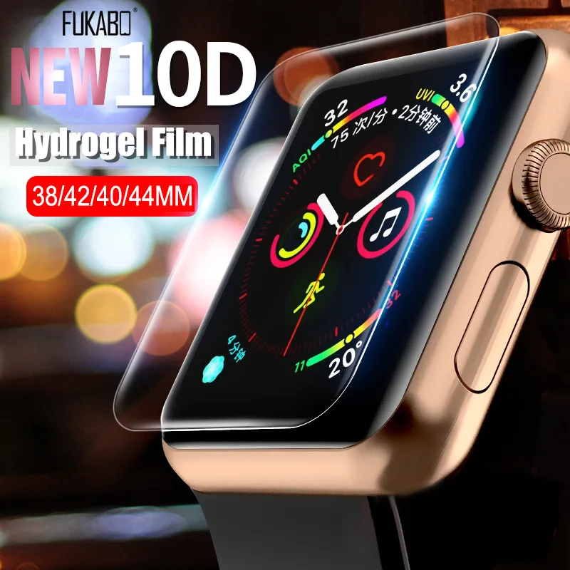 10D Гидрогелевая Защитная пленка для Apple Watch 38 мм 40 мм 44 мм 42 мм полное покрытие Защитная пленка для iWatch серии 4 3 2 1 не стекло
