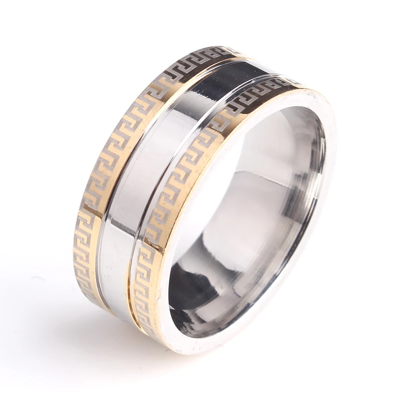 Бесплатная доставка 8 мм цвет золотистый двойной большой стены 316L