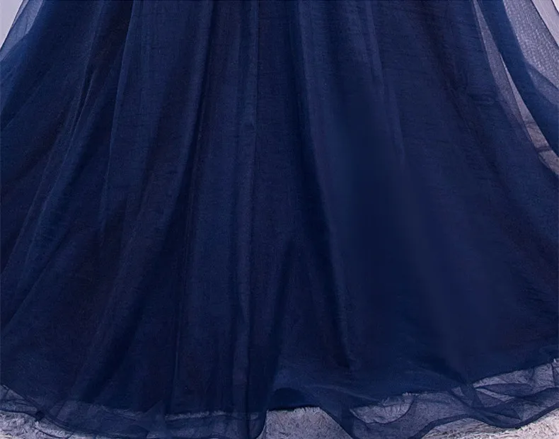 Очаровательные темно синие длинные платья подружки невесты jaevini 2018