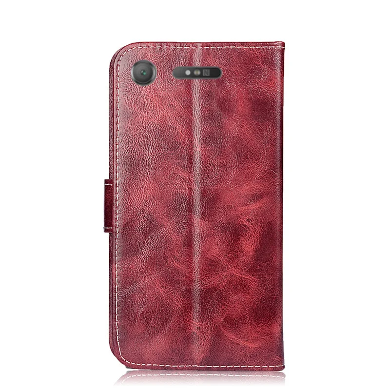 Высокое качество масло воск кожаные чехлы для Sony Xperia XZ1 чехол Z5 Обложка Flip Book