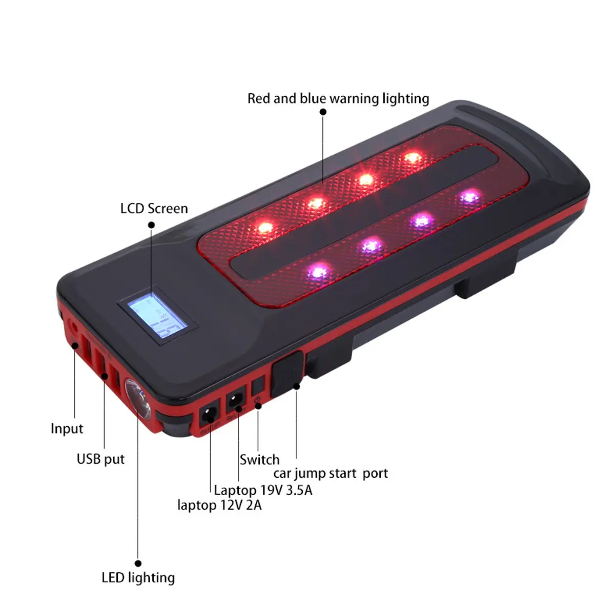 Портативный 99800 mAh 12 V аварийный аккумулятор зарядное устройство автомобильный стартер Универсальный держатель для сотового телефона банк питания пусковой свет бар США/Великобритания/AU/EU
