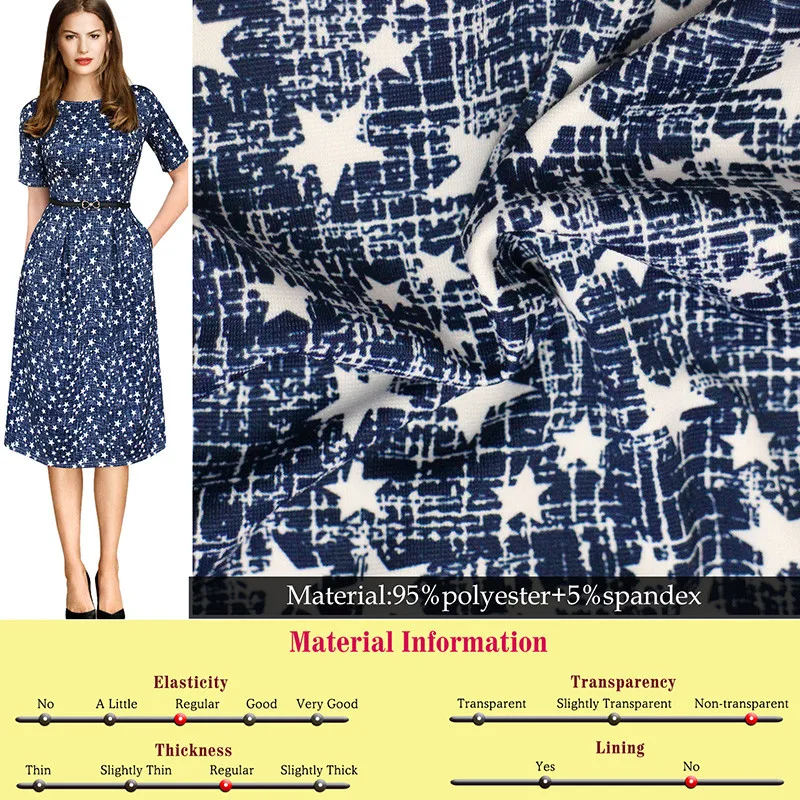 Ladies Dresses Summer New Dots Elegant Stylish Slim Tunic Short Sleeve Knee Polyester Fibers |