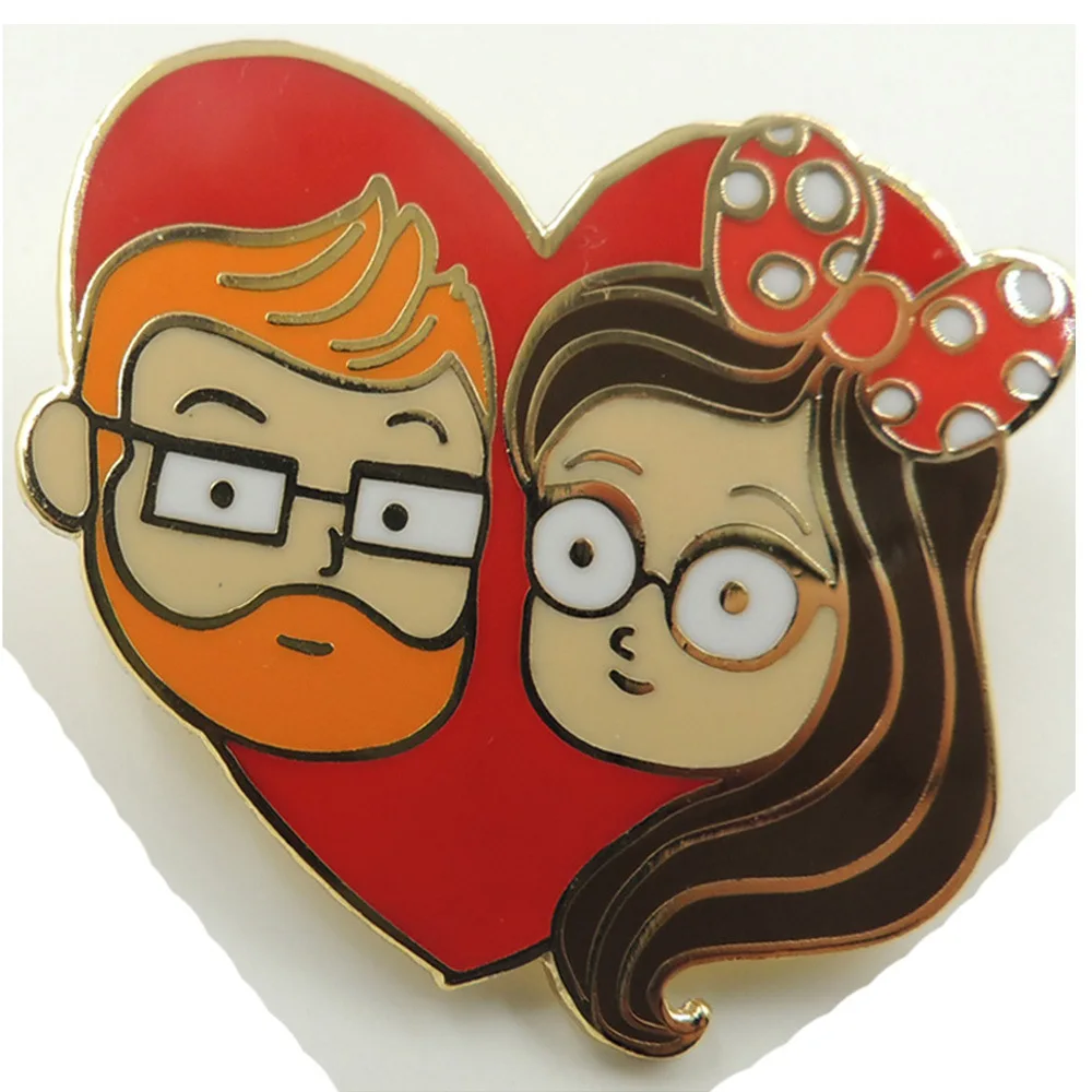 Значок в форме сердца качестве рекламного подарка Дешевые эпоксидные поддельные