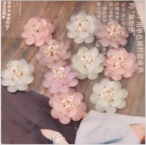 Новый дизайн 30 шт./лот украшение с белым горным хрусталем желеобразный Цвет 3D