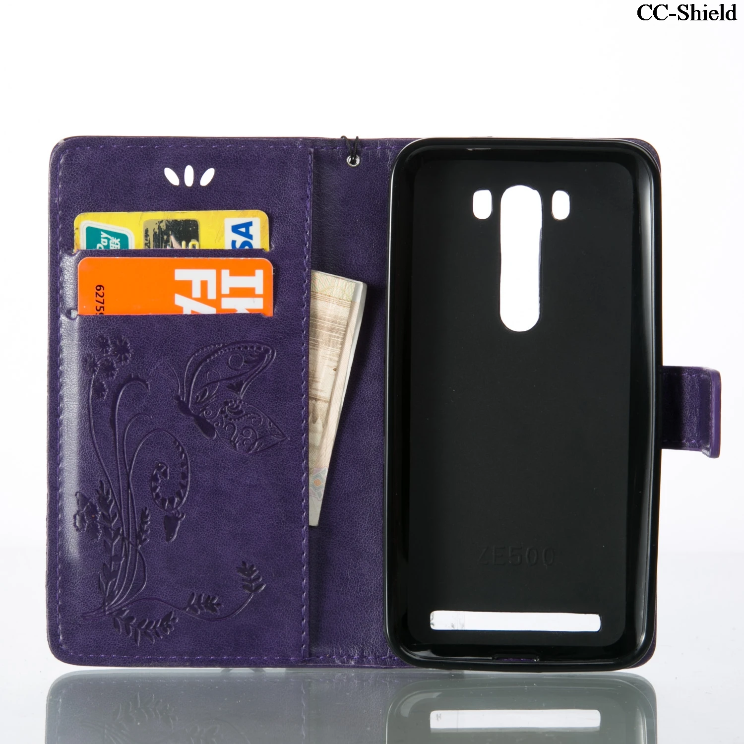Чехол для ASUS Zenfon 2 Laser ZE500KL ZE 500KL 500 KL кожаный откидной бумажник Z00ED ASUS_Z00ED сумка
