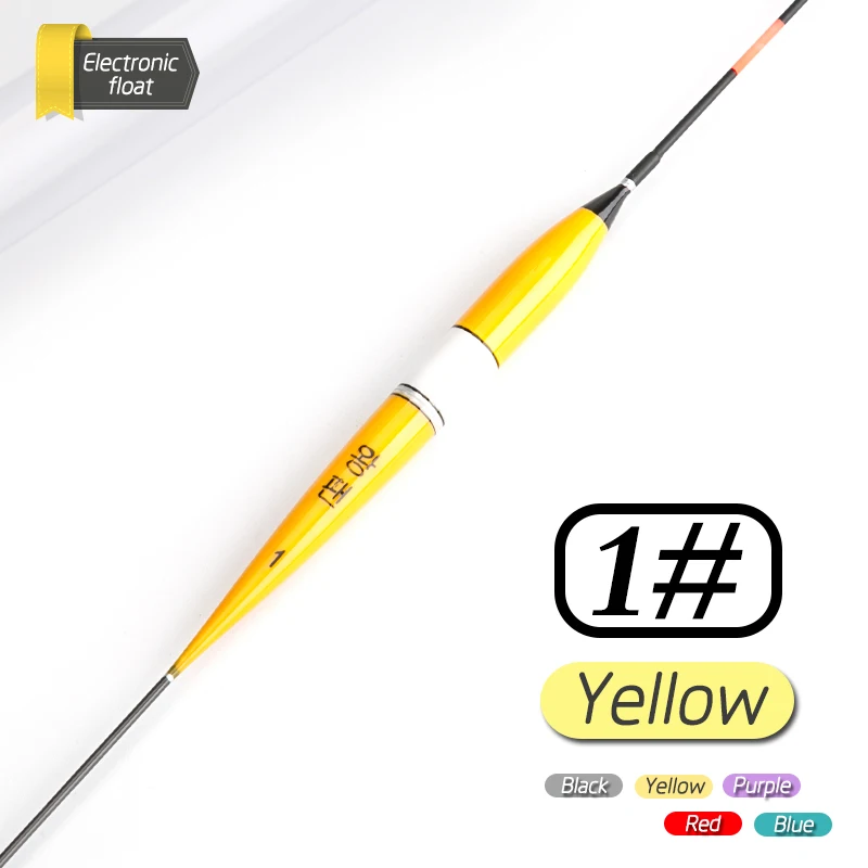 Yellow NO1 Светодиодный Электронный поплавок с батареей ночной поплавок пробкового дерева ночного видения электрические поплавок рыболовные снасти светящиеся поплавок - Цвет: Yellow NO1