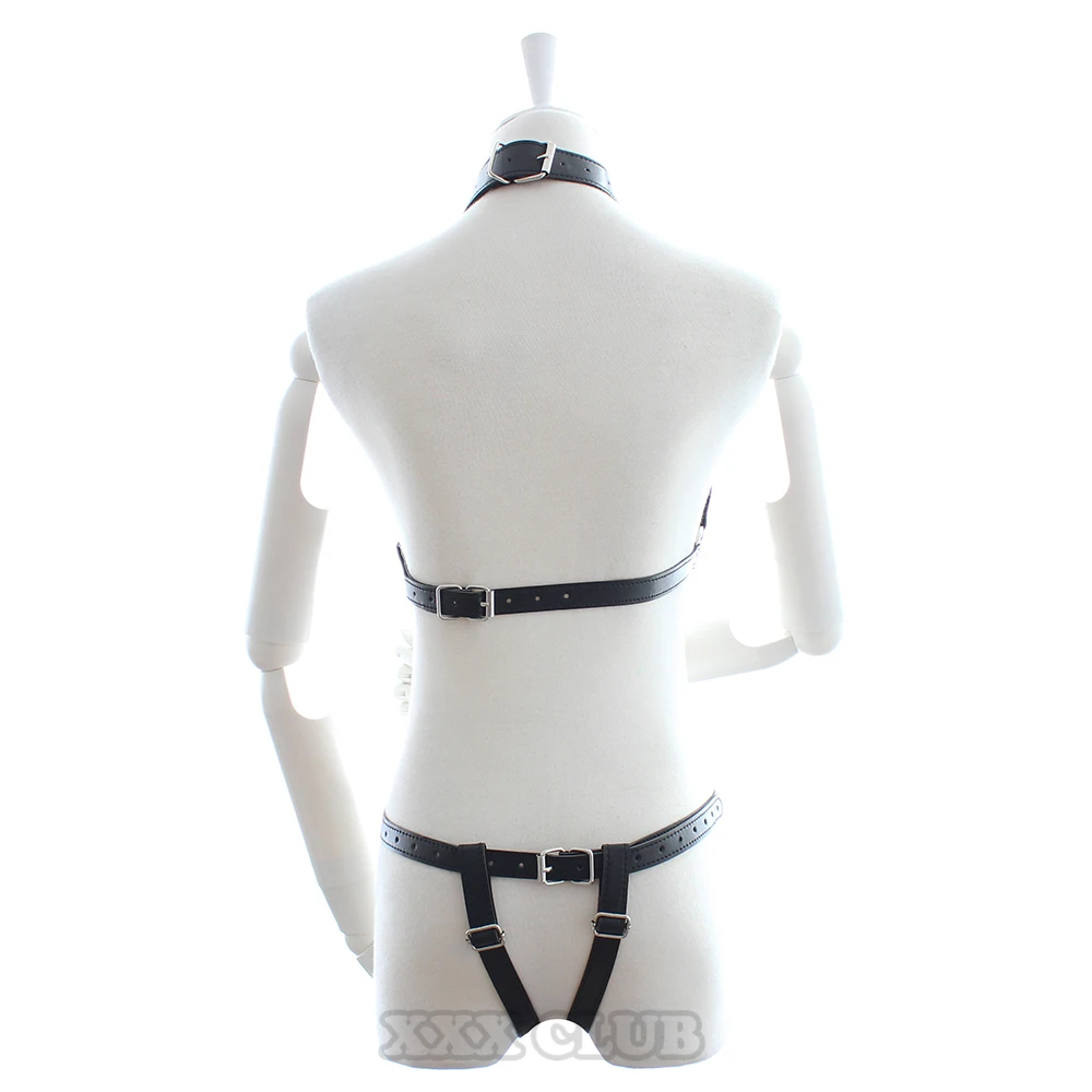 Женский ошейник для бондажа Thierry с металлическими цепочками и топами интимные