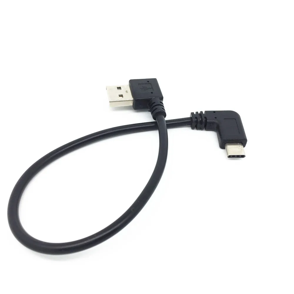 Короткий 25 см 90 градусов Угловой USB-кабель типа C Usb Type-c кабели для Xiaomi MIX 2s 2 Note 3 max |